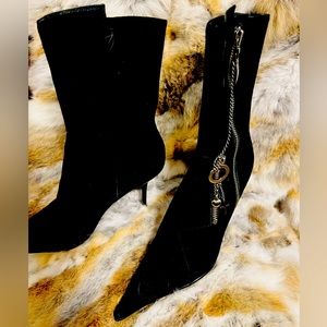 Authentic Designer pinky &Dianne Leather  Boots Pointed Toe Brand New EU37 US.6